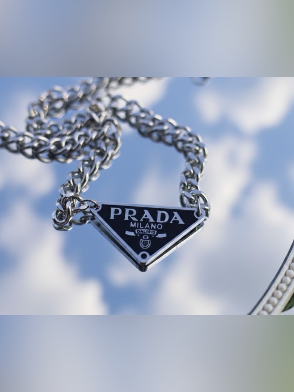 Prada Necklace Repurposed/stainless steel - Picture 2 of 3